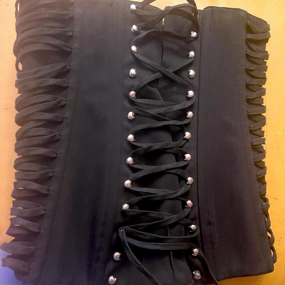 Black 100% cotton  bustier top from Dolce & Gabbana